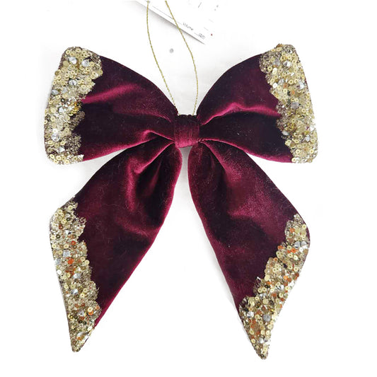 Burgundy Bow 20X20cm