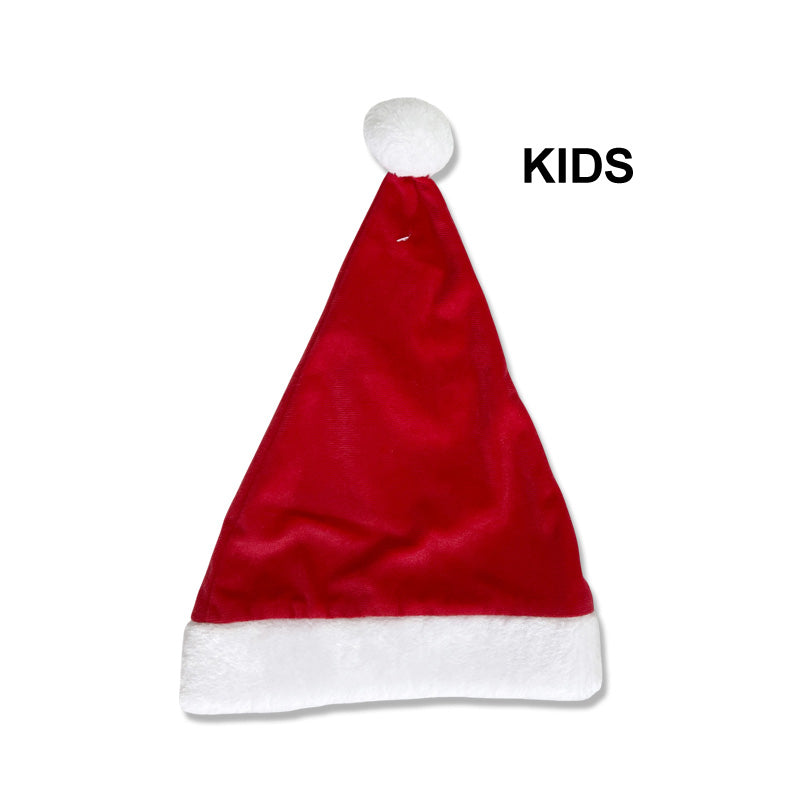 Santa Hat Plush Kids Size Super Soft 28X40cm