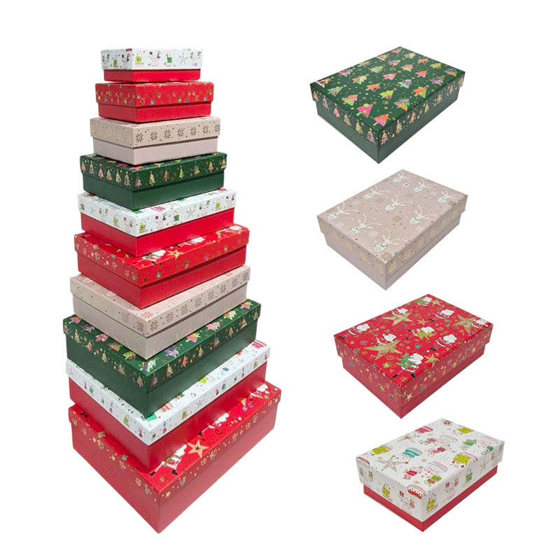 Xmas Giftbox S/10 Glitter Mix Designs/Set 2