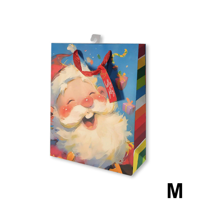 Xmas Gift Bag Happy Santa M 18*23*10cm