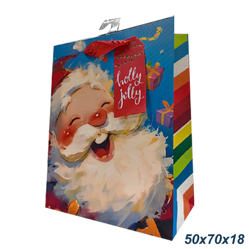 Xmas Gift Bag Happy Santa 50*70*18cm