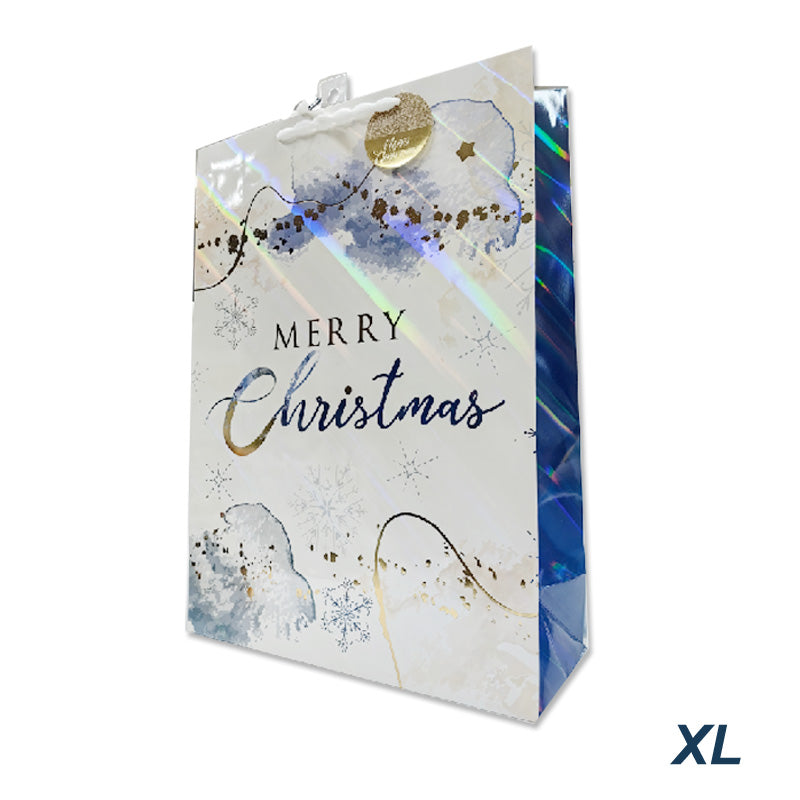 Xmas Gift Bag Laser Merry Xl 33*45*12.7cm