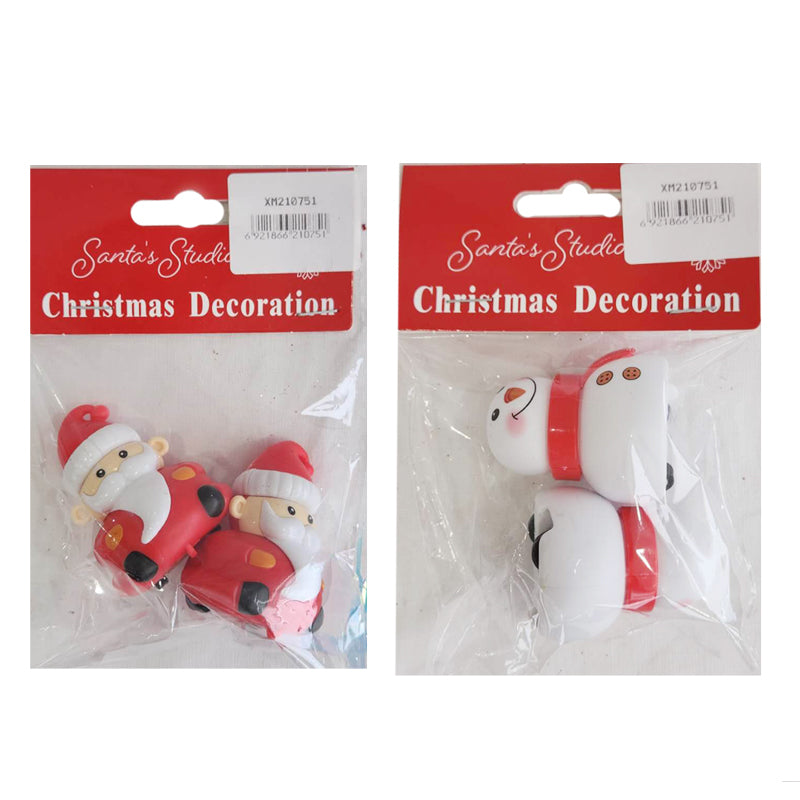 Xmas Toy 2Pk Pull Back Car 3 Asst 5cm