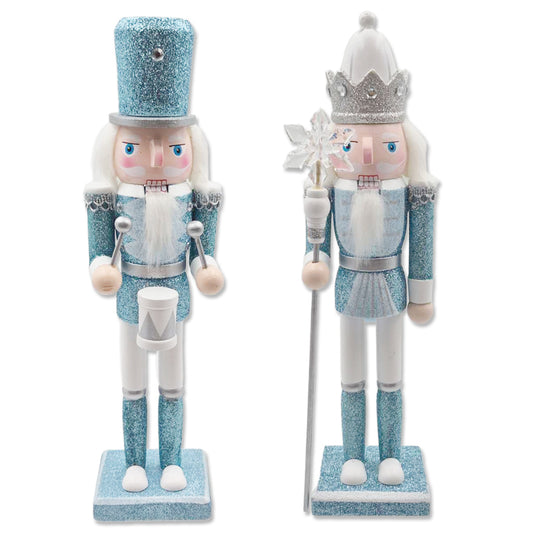 Wooden Nutcracker 7.5X6.5X30cm Blue 2Asst