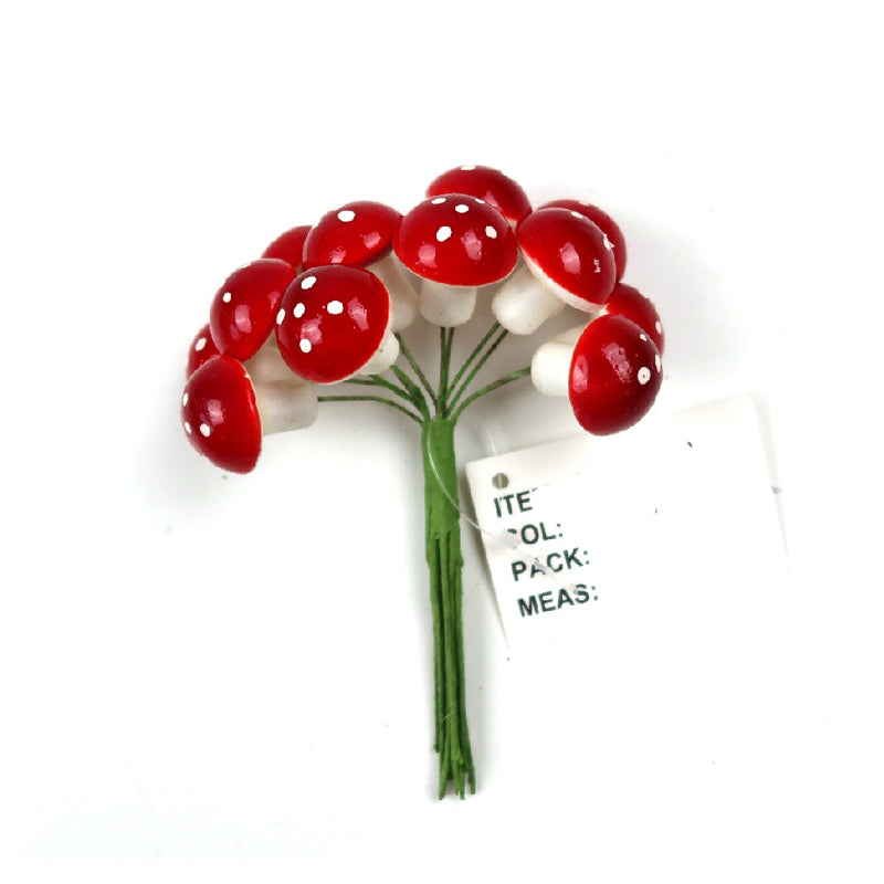 Mini Mushroom Picks 12Pk 2.3X13cm