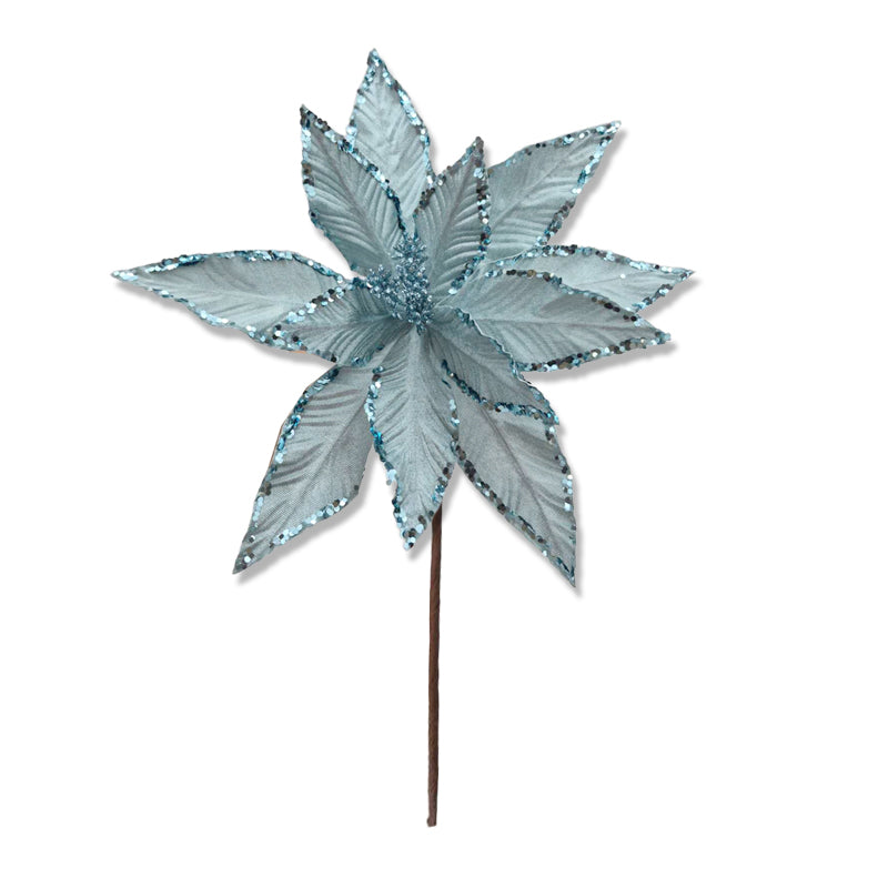 Xmas Flower 35*30cm L. Blue