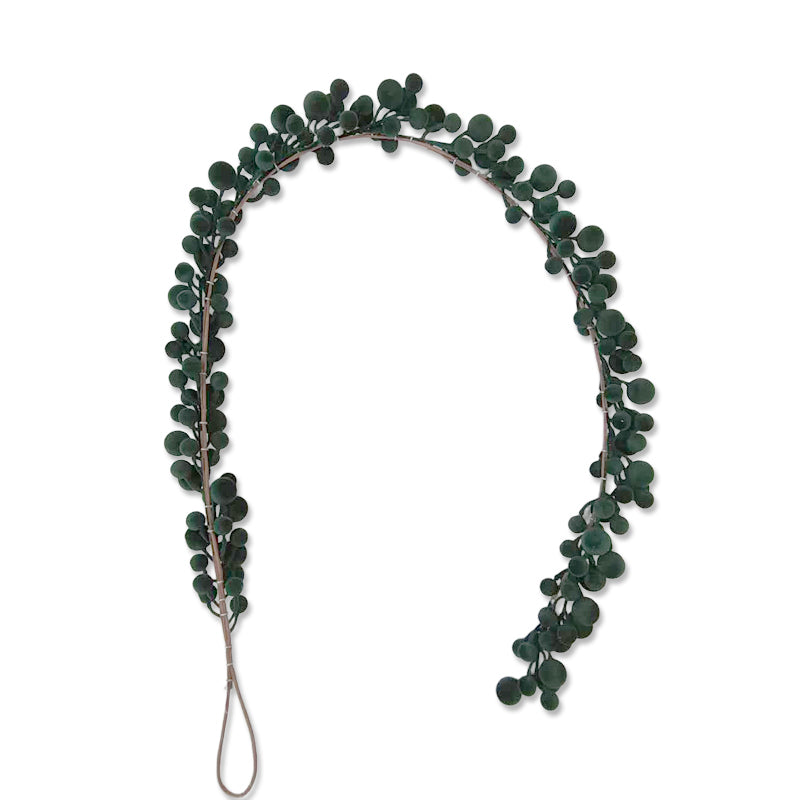Flocked Berry Garland 160cm Green