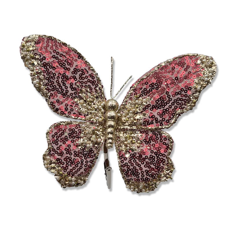 Butterfly Clip 16X15cm Red