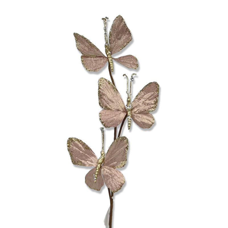 Butterfly Pick 3Heads 14X62cm Pink