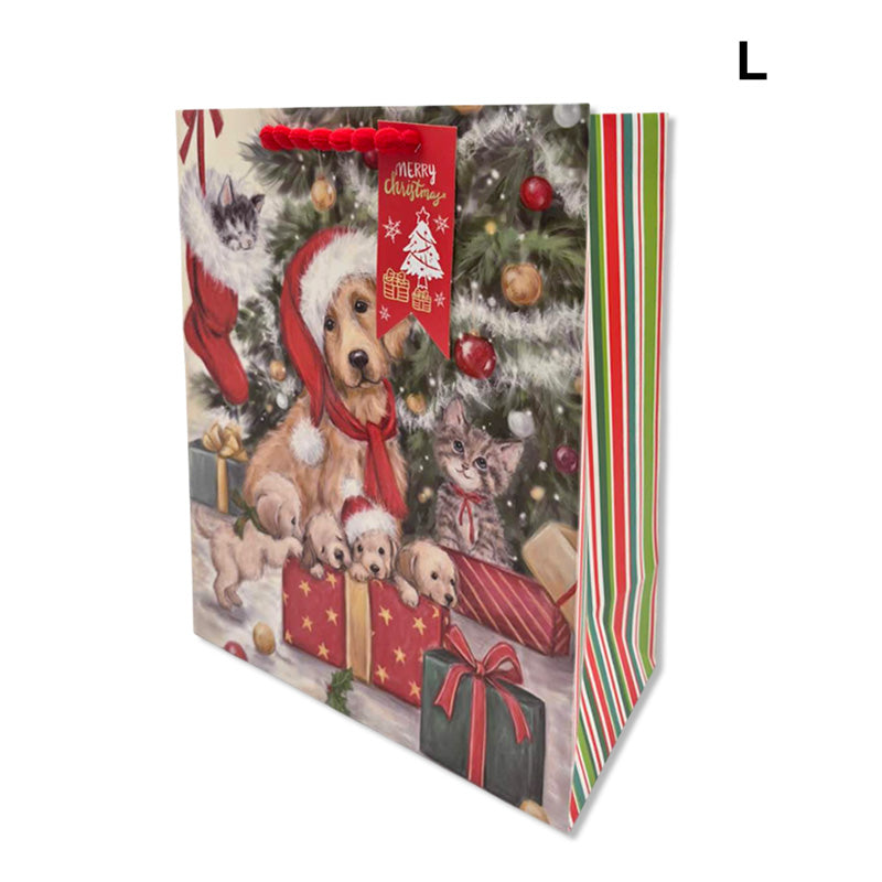 Xmas Gift Bag Dogs&Cats W/Gifts L 26*32*10cm