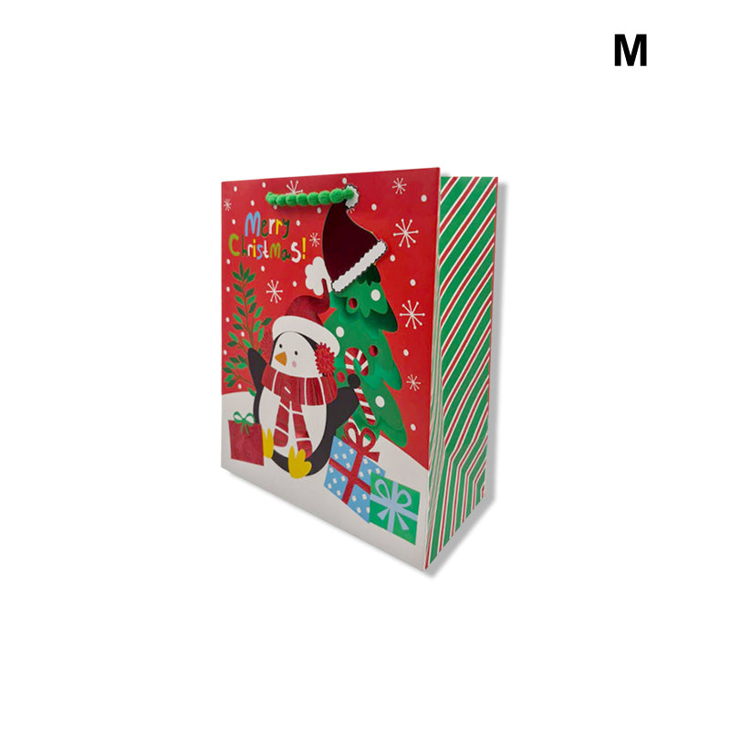 Xmas Gift Bag Reindeer W/Gifts M 18*23*10cm