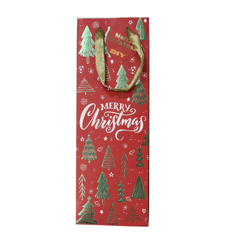 Xmas Gift Bag Hotstamp Bottle 36X12X9cm
