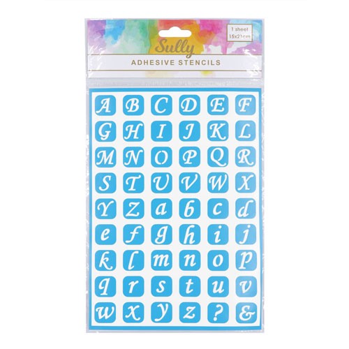 Stencil Adhesive Alphabet Curve