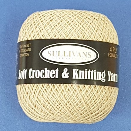 Soft Crochet & Knitting Yarn Cream