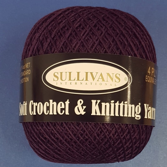 Soft Crochet & Knitting Yarn Aubergine