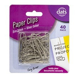 Paper Clips 50mm 40pk