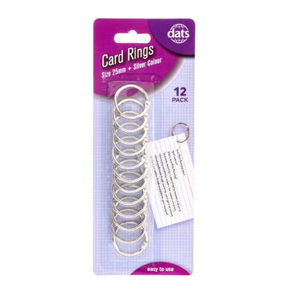 Silver Card Ring 25mm 12pk