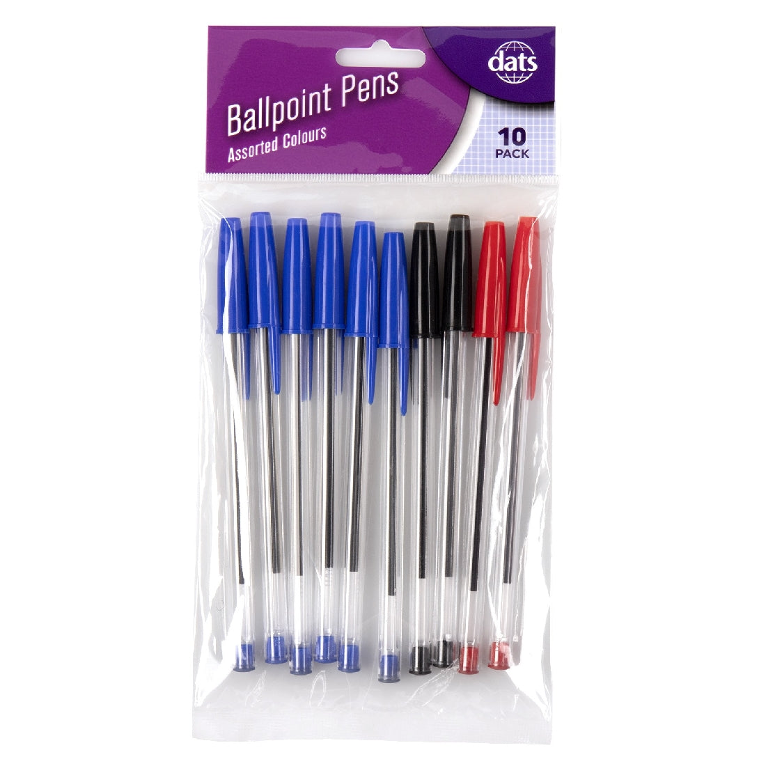 Ballpoint Pens 10pk Red,black,blue