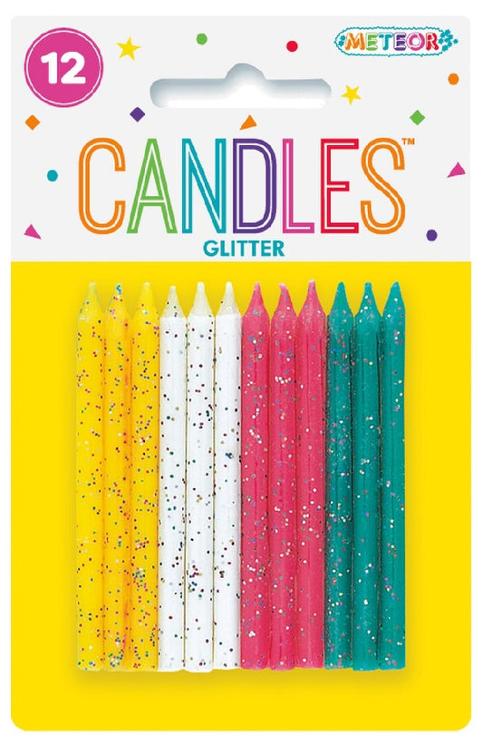 12 Glitter Candles/multi
