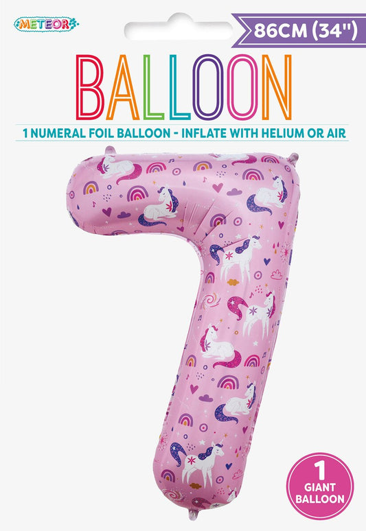 Balloon Giant Number 86cm - Unicorn 7