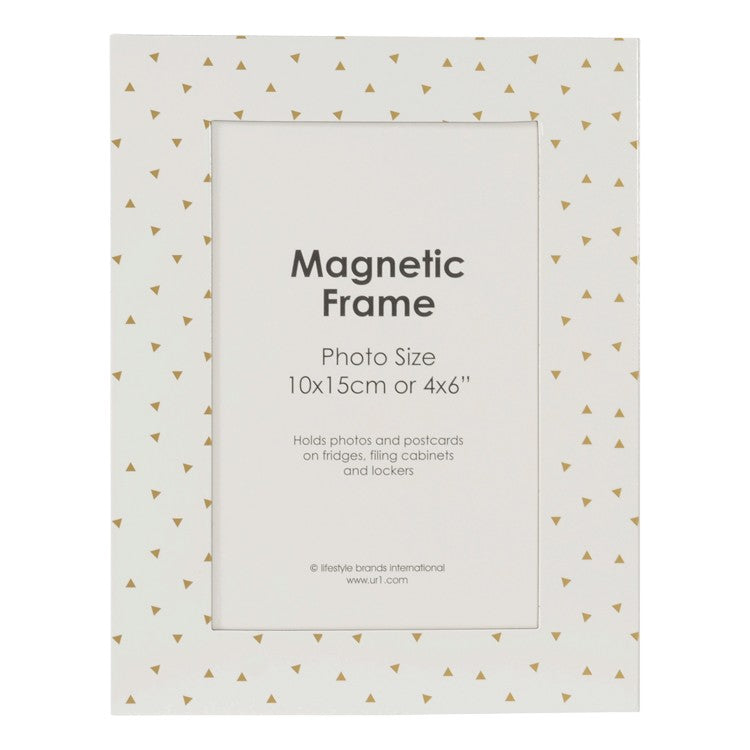 Photo Magnet 4x6 Inch White/gold Triangle In Pdq