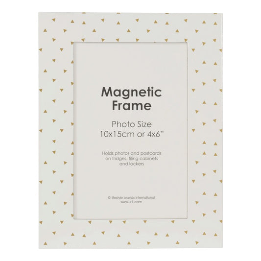 Photo Magnet 4x6 Inch White/gold Triangle In Pdq