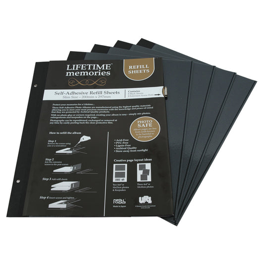 NCL Self Adhesive Refills Slim - 5 Sheets