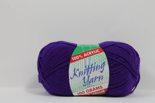Knitting Yarn 8ply 100g Dark Purple