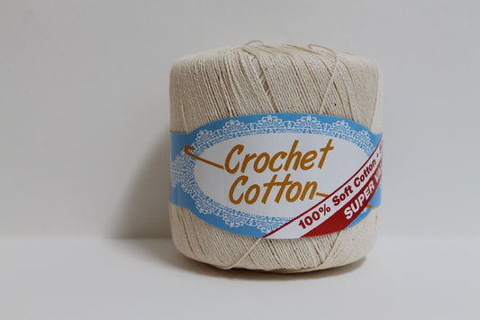 Crochet Cotton 4ply 50g Cream