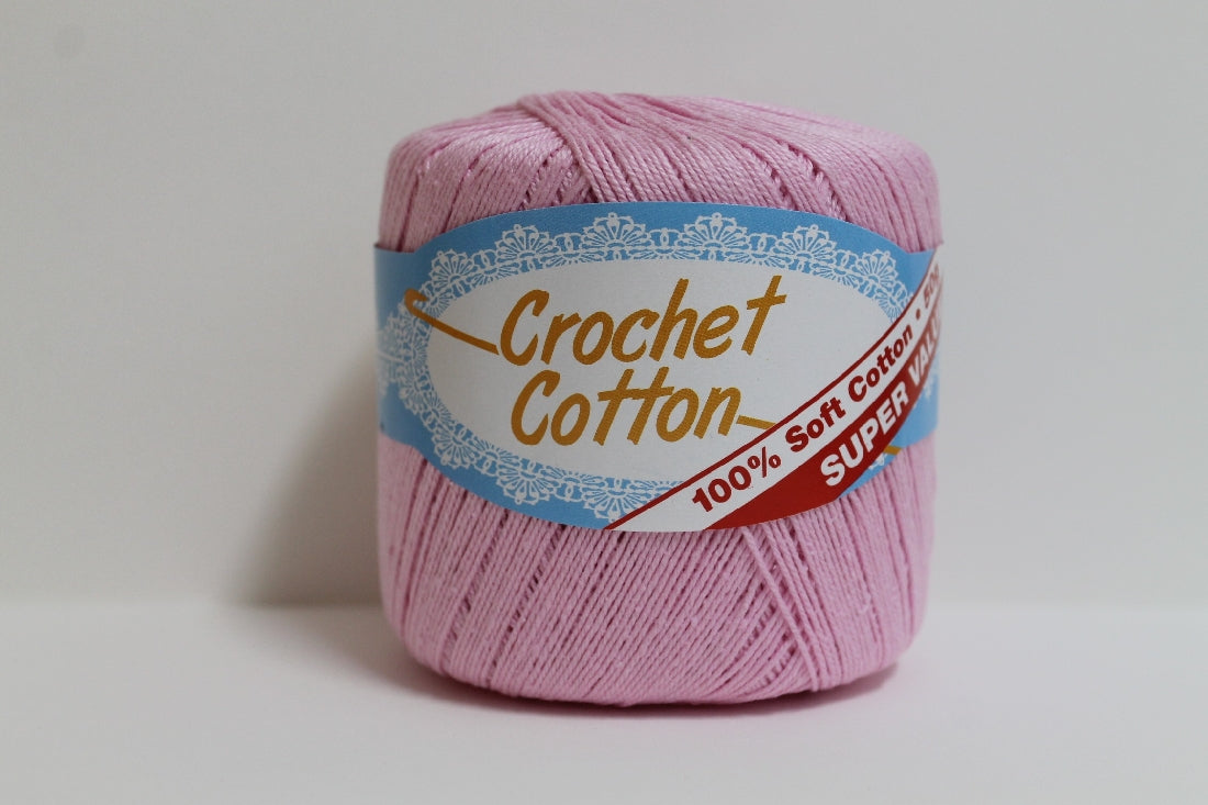 Crochet Cotton 4ply 50g Baby Pink 2