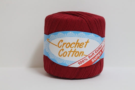 Crochet Cotton 4ply 50g Burgundy