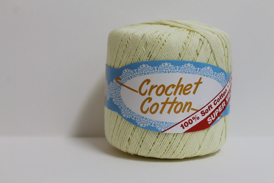 Crochet Cotton 4ply 50g Lemon