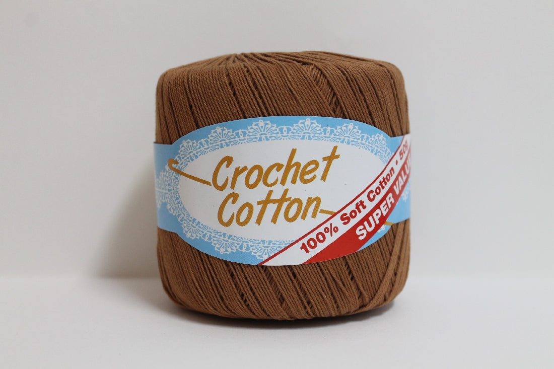 Crochet Cotton 4ply 50g Brown