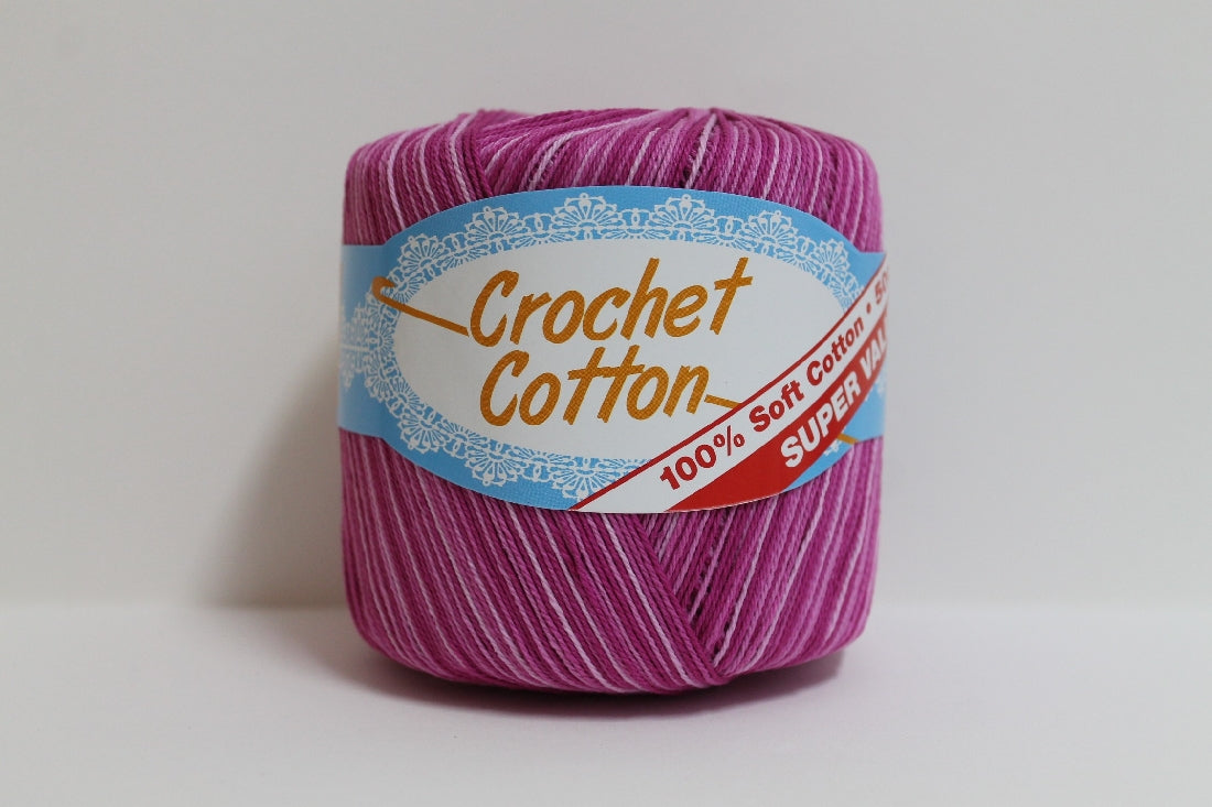 Crochet Cotton Multi 4ply 50g Plum