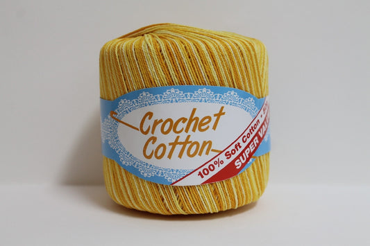 Crochet Cotton Multi 4ply 50g Gold Yellow