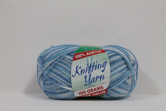 Knitting Yarn Multi 8ply 100g Skyclouds