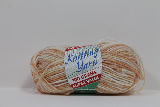 Knitting Yarn Multi 8ply 100g Beige