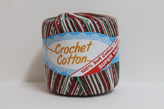 Crochet Cotton Multi 4ply 50g Christmas