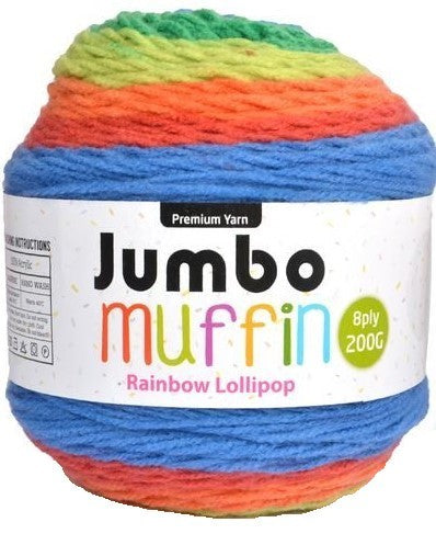 Muffin Yarn 8ply 200g Lollypop