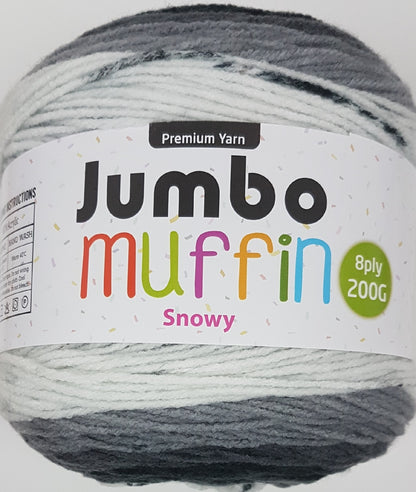 Muffin Yarn 8ply 200g Snowy Hill