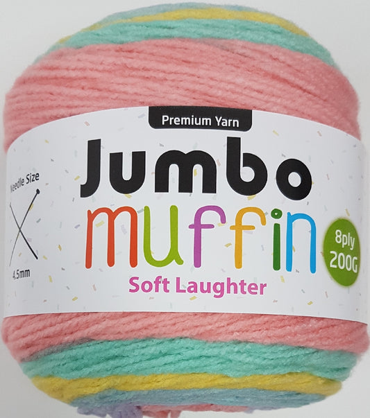 Muffin Yarn 8ply 200g Soft Laughter