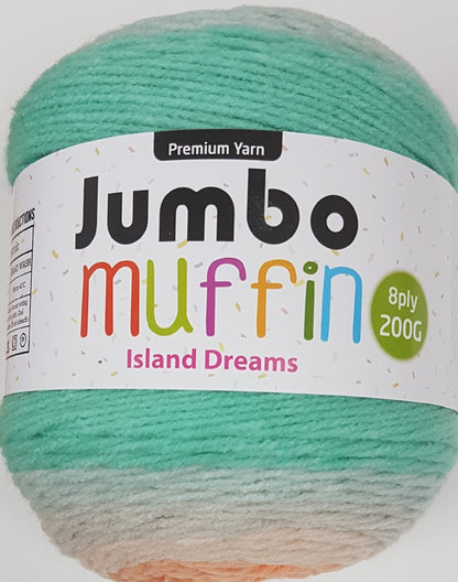 Muffin Yarn 8ply 200g Island Dreams