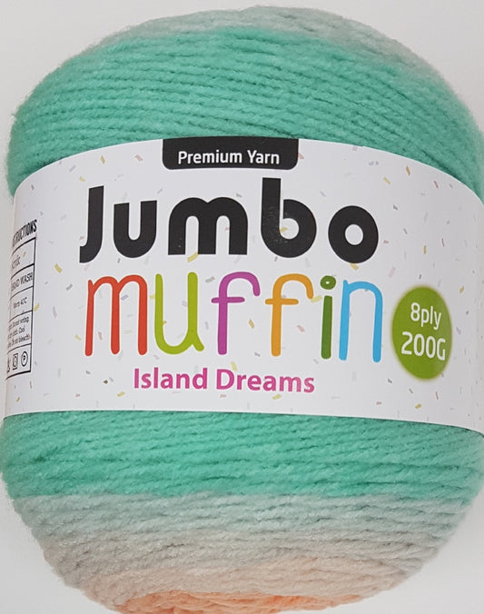 Muffin Yarn 8ply 200g Island Dreams