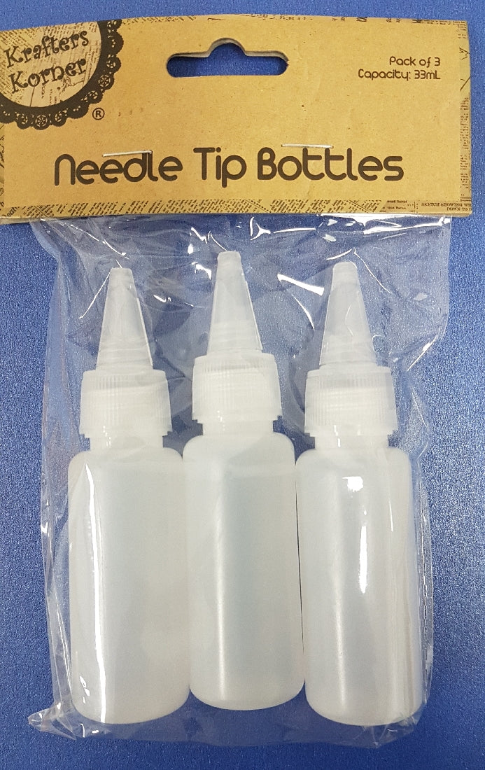 Needle Tip Bottles 33ml 3pk
