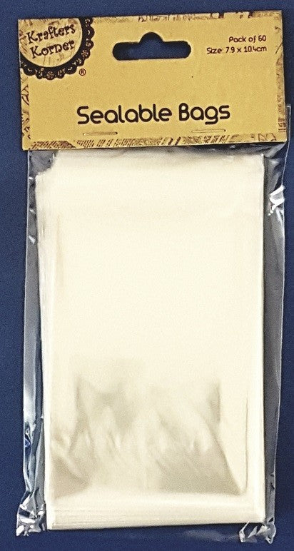 Cello Bags Clear W/seal 7.9x10.4cm 60pk