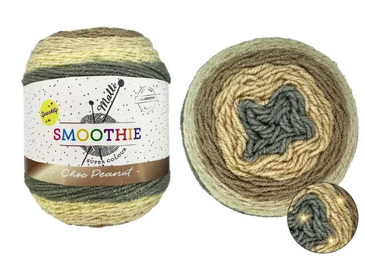 Smoothie Yarn 150g Sparkly Choc Peanut