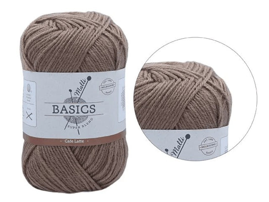 SUPER BLEND BASIC YARN 100G - CAFE LAT
