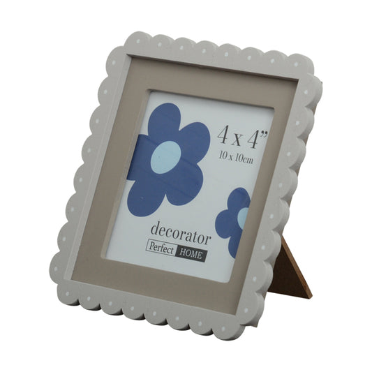 Aria 4x4 Inch Photo Frame Grey