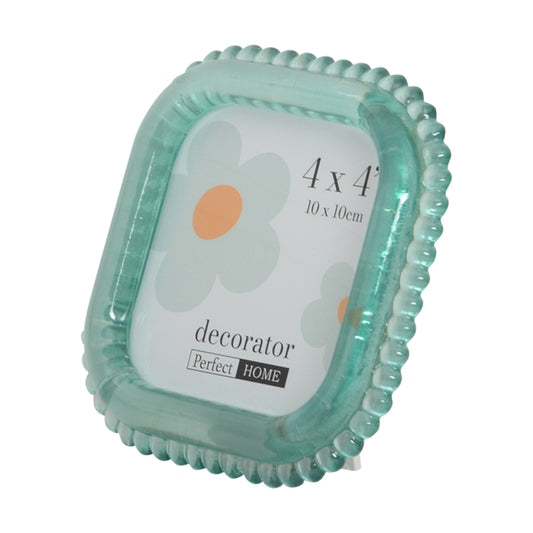 Bea 4x4 Inch Photo Frame Aqua