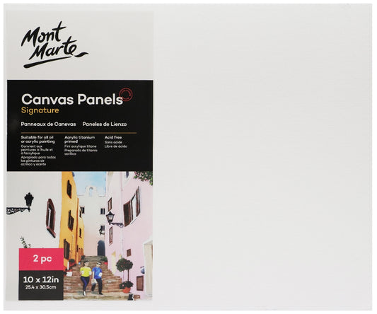 M.M. Canvas Panels Pkt 2 25.4x30.5cm